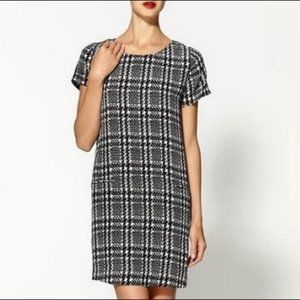 Joie Madaline Shift Dress Silk Houndstooth